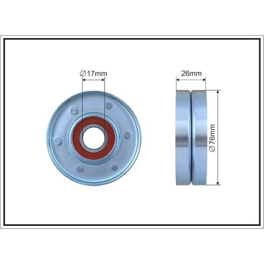 184-00 Tensioner Pulley, v-ribbed belt
