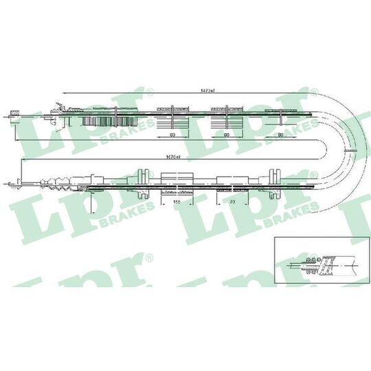 C0206B Cable, parking brake