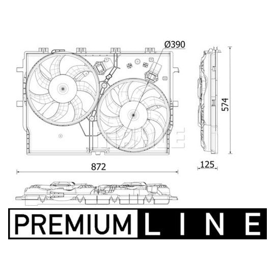CFF 550 000P Fan, radiator