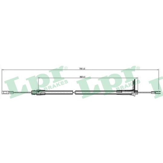C0434B Cable, parking brake