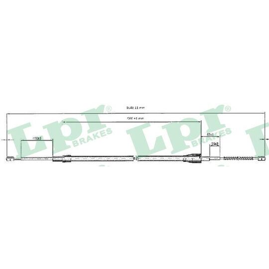C0812B Cable, parking brake