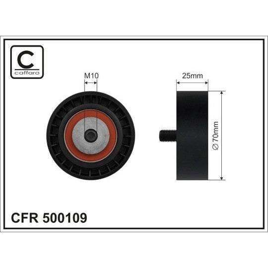 500109 Tensioner Pulley, v-ribbed belt