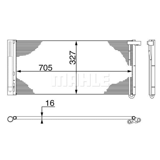 AC 425 000S Condenser, air conditioning
