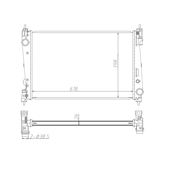 550005 Radiator, engine cooling