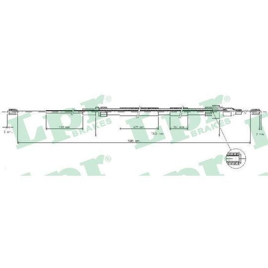 C0936B Cable, parking brake
