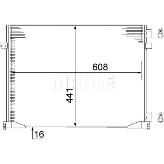 AC 528 000S Condenser, air conditioning