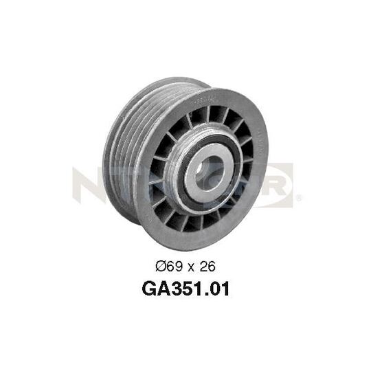 GA351.01 Deflection/Guide Pulley, v-ribbed belt