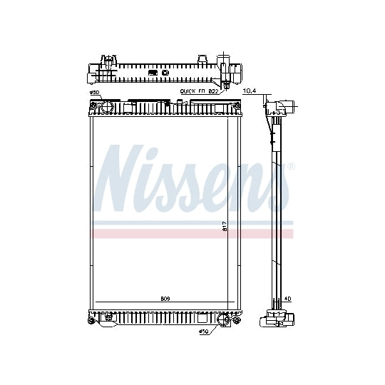 628763 Radiator, engine cooling