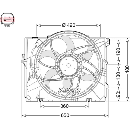 DER05011 Fan, radiator