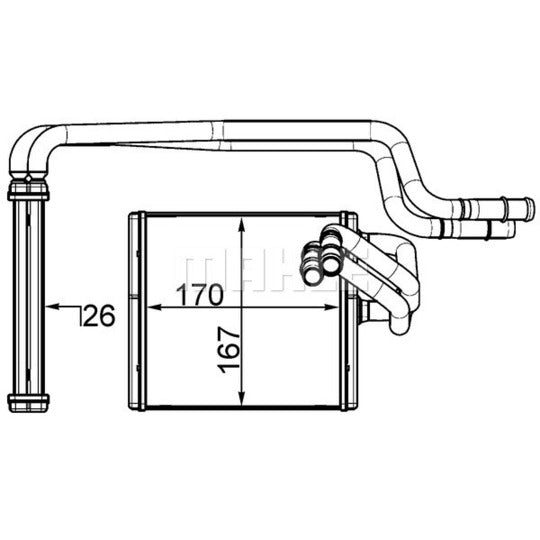 AH 198 000S Heat Exchanger, interior heating