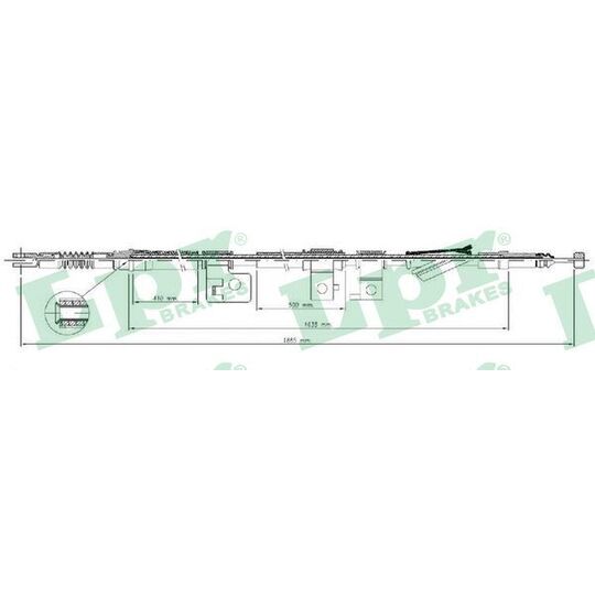C0309B Cable, parking brake