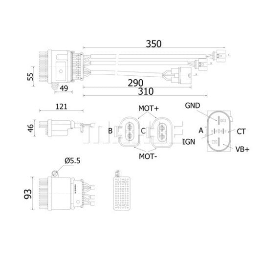 ABR 78 000S Control Unit, electric fan (engine cooling)