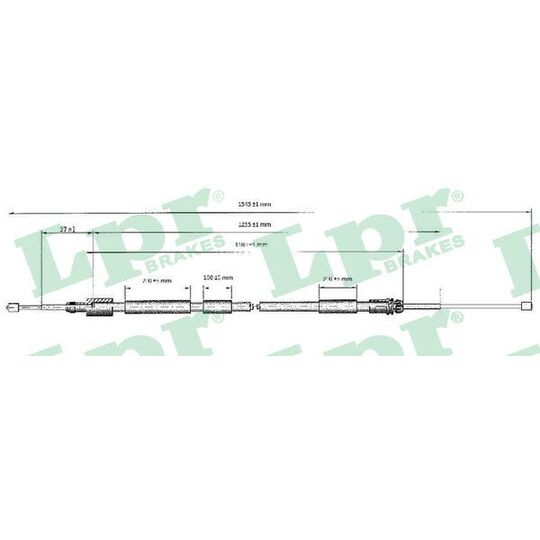 C0117B Cable, parking brake
