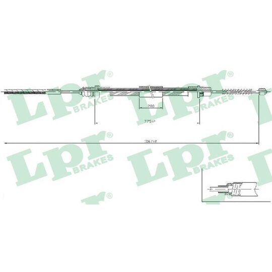 C0209B Cable, parking brake