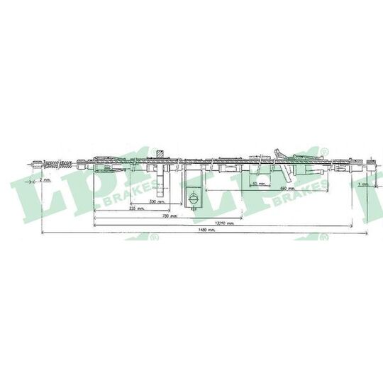 C0320B Cable, parking brake
