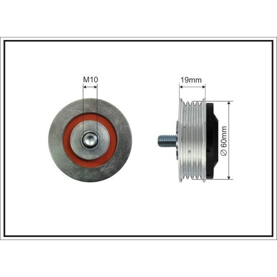 500129 Tensioner Pulley, v-ribbed belt