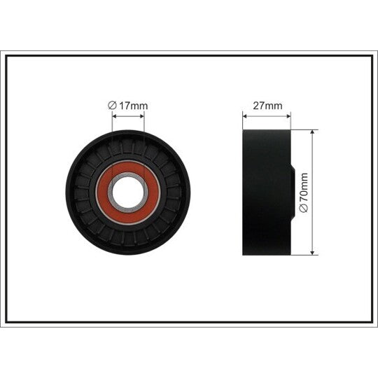 11-97 Tensioner Pulley, v-ribbed belt