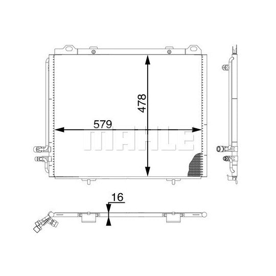AC 196 000S Condenser, air conditioning