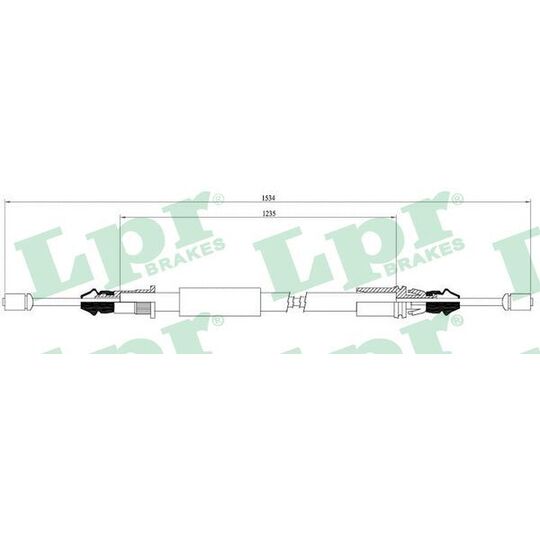C0108B Cable, parking brake