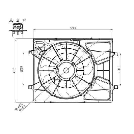 47958 Fan, radiator