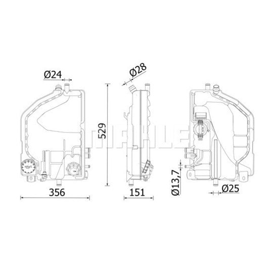 CRT 6 000S Expansion Tank, coolant