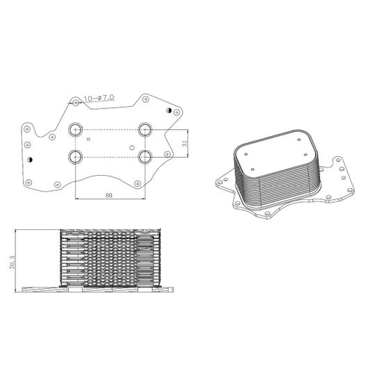31816 Oil Cooler, engine oil