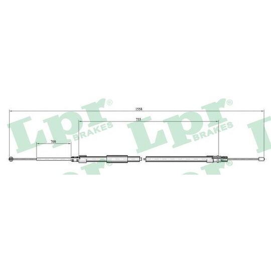 C0080B Cable, parking brake