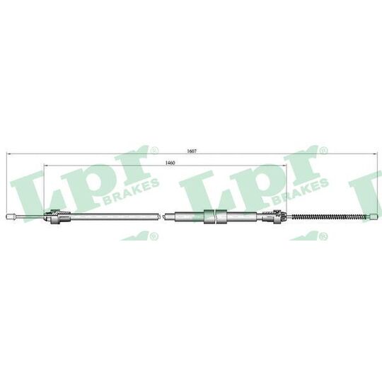 C0136B Cable, parking brake