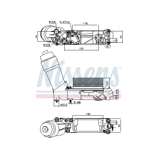 91335 Housing, oil filter