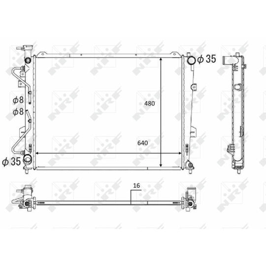 58554 Radiator, engine cooling