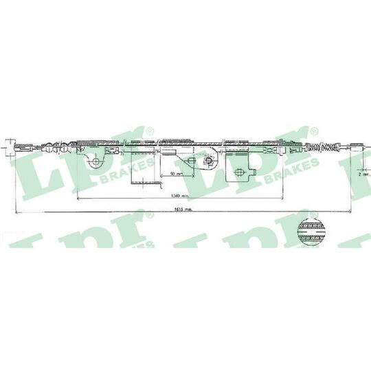 C0503B Cable, parking brake