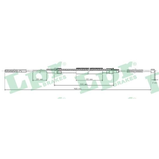 C0960B Cable, parking brake