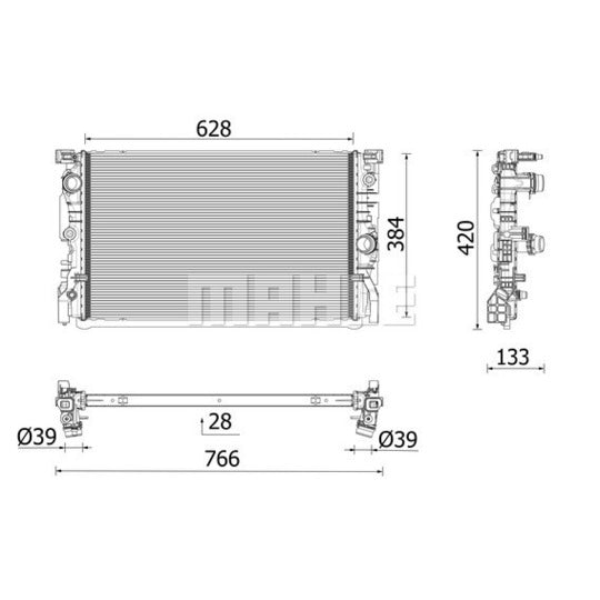 CR 2696 000P Radiator, engine cooling