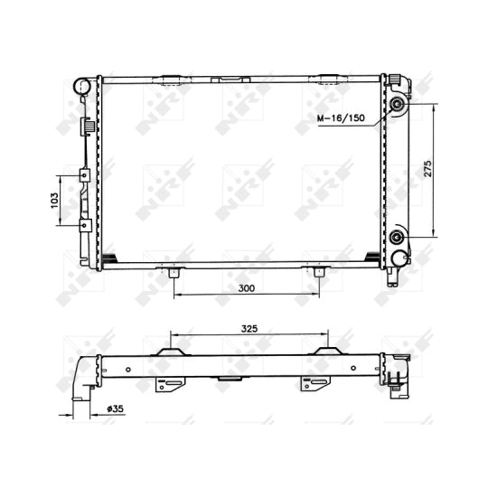 516580 Radiator, engine cooling