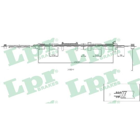 C0518B Cable, parking brake