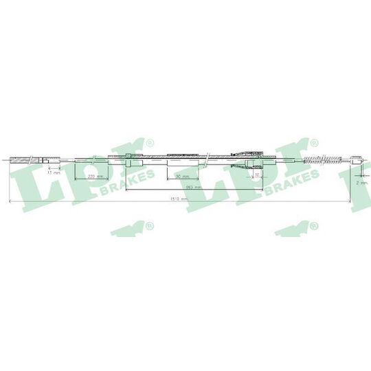 C0962B Cable, parking brake