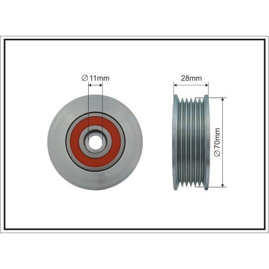 500209 Tensioner Pulley, v-ribbed belt