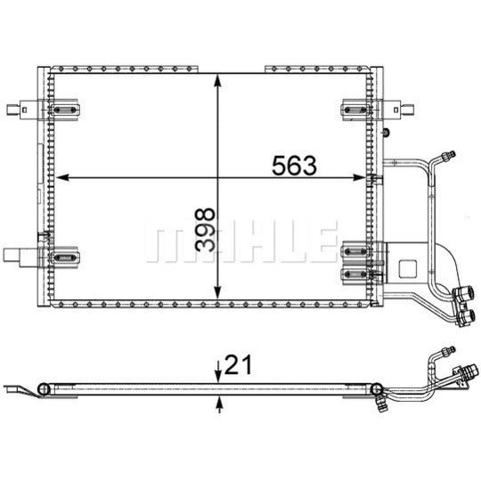 AC 352 000S Condenser, air conditioning