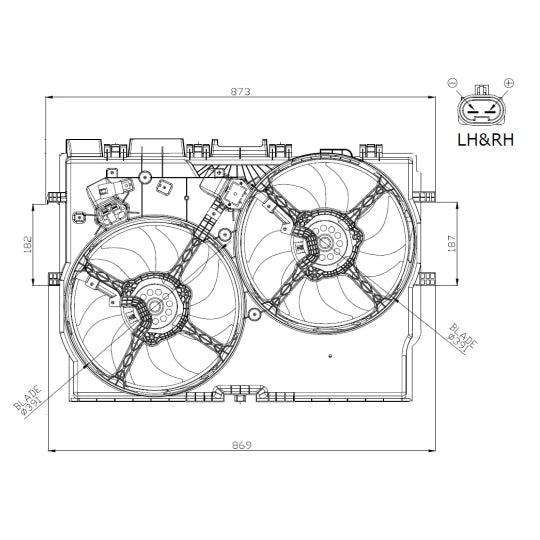 47945 Fan, radiator