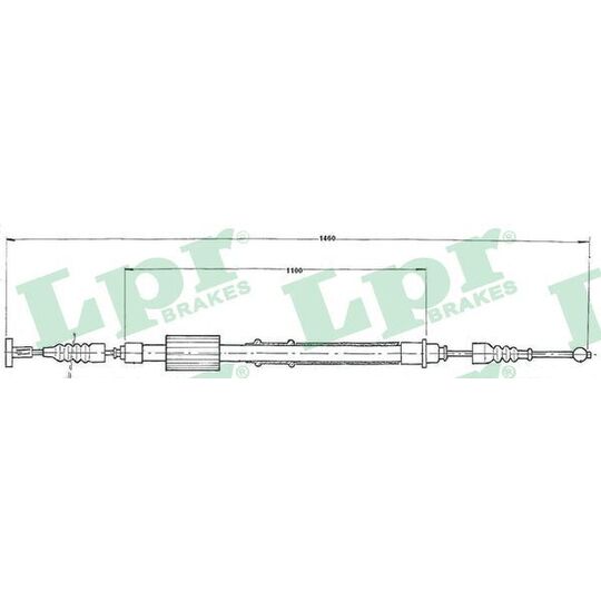C0155B Cable, parking brake