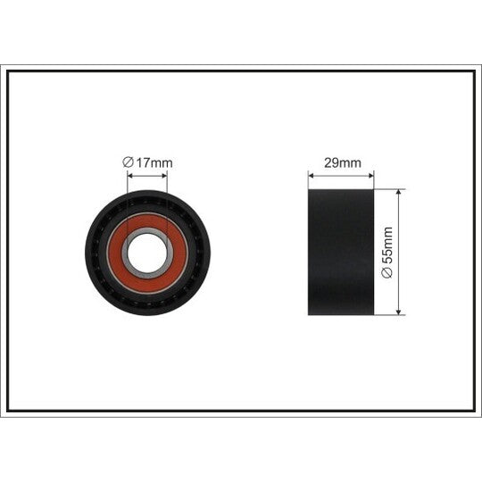 331-00 Tensioner Pulley, v-ribbed belt