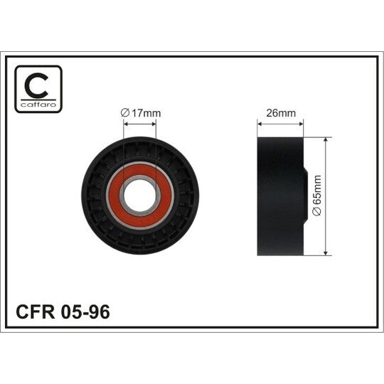 05-96 Tensioner Pulley, v-ribbed belt