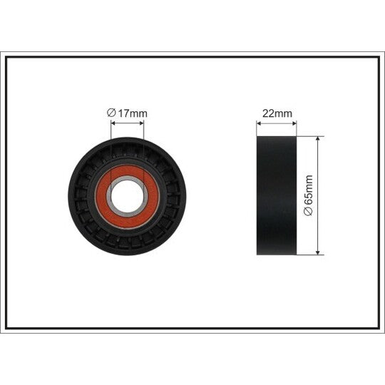 382-00 Tensioner Pulley, v-ribbed belt
