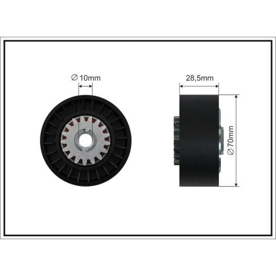 340-68 Tensioner Pulley, v-ribbed belt