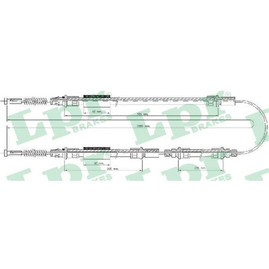 C0277B Cable, parking brake