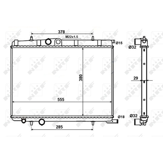 56021 Radiator, engine cooling