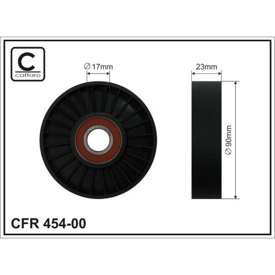 454-00 Tensioner Pulley, v-ribbed belt