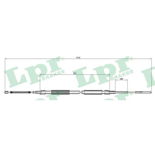 C0801B Cable, parking brake