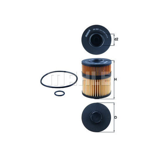 OX 563D Oil filter