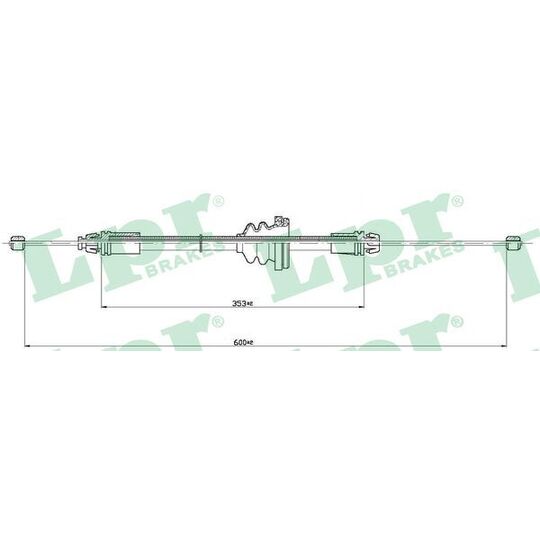 C0754B Cable, parking brake